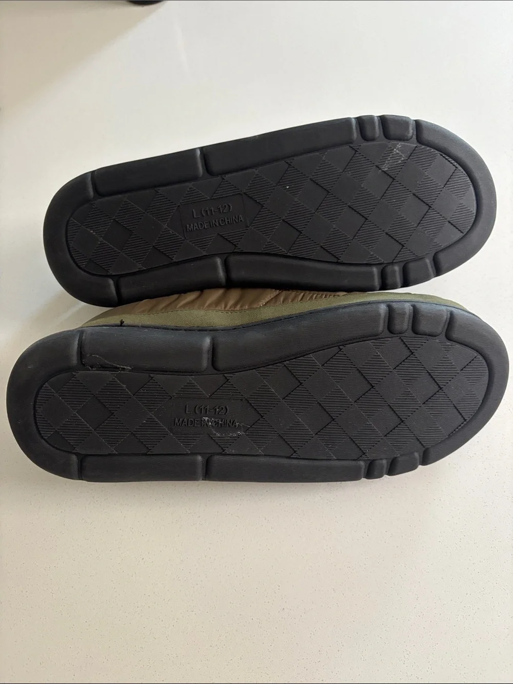 Nordstrom Made Abound Olive Green Quilted Slip-On Slippers